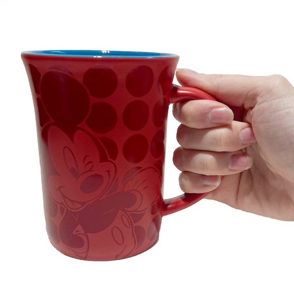 Walt Disney World Mickey Mouse Mug Red Blue Interior Ceramic Authentic Parks Cup - Picture 9 of 10
